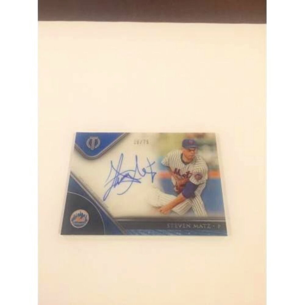 2017 Topps Tribute Autographs Blue 16/75 Steven Matz New York Mets #TA-SMA (059)